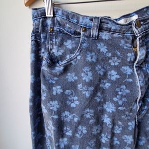 Geoffrey Beene Flower Jeans Size 12-14